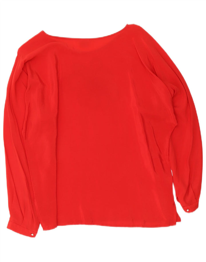 Ines Blouse Top IT 46 Large Acétate Floral Rouge