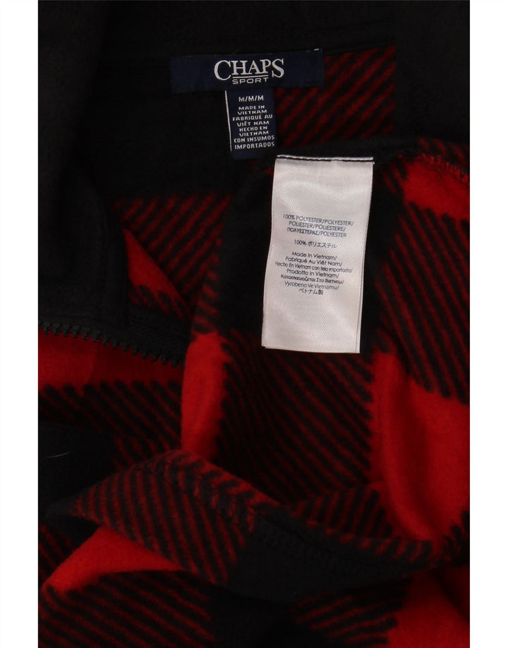 CHAPS Gilet Polaire Femme UK 14 Medium Rouge à Carreaux Polyester