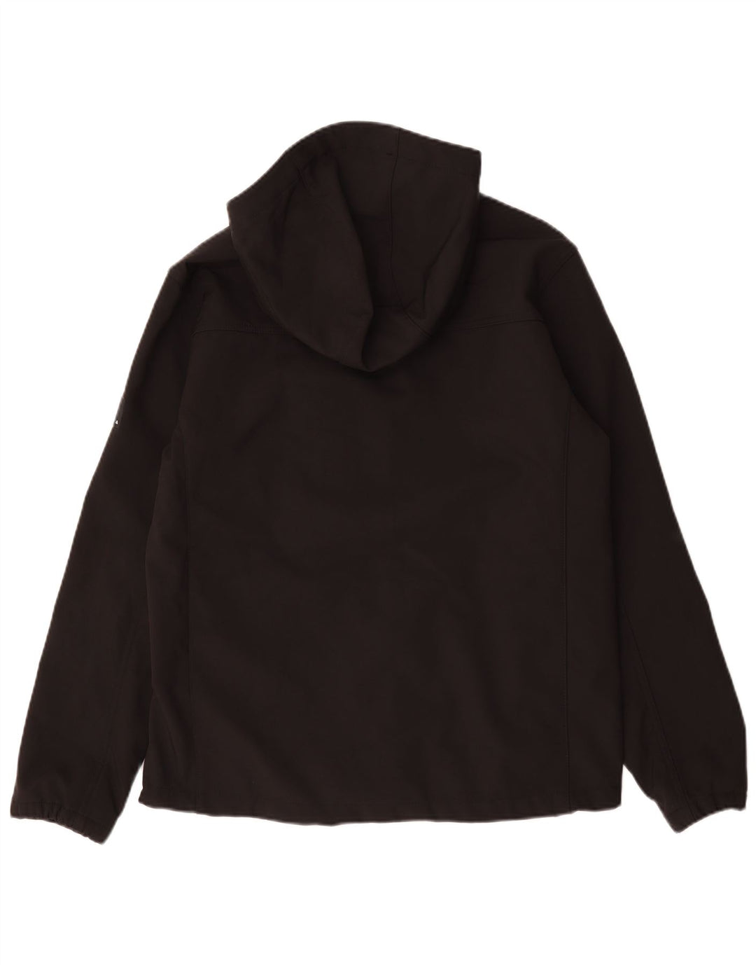 Zara Veste coupe-vent à capuche pour homme UK 40 Large Noir Polyester