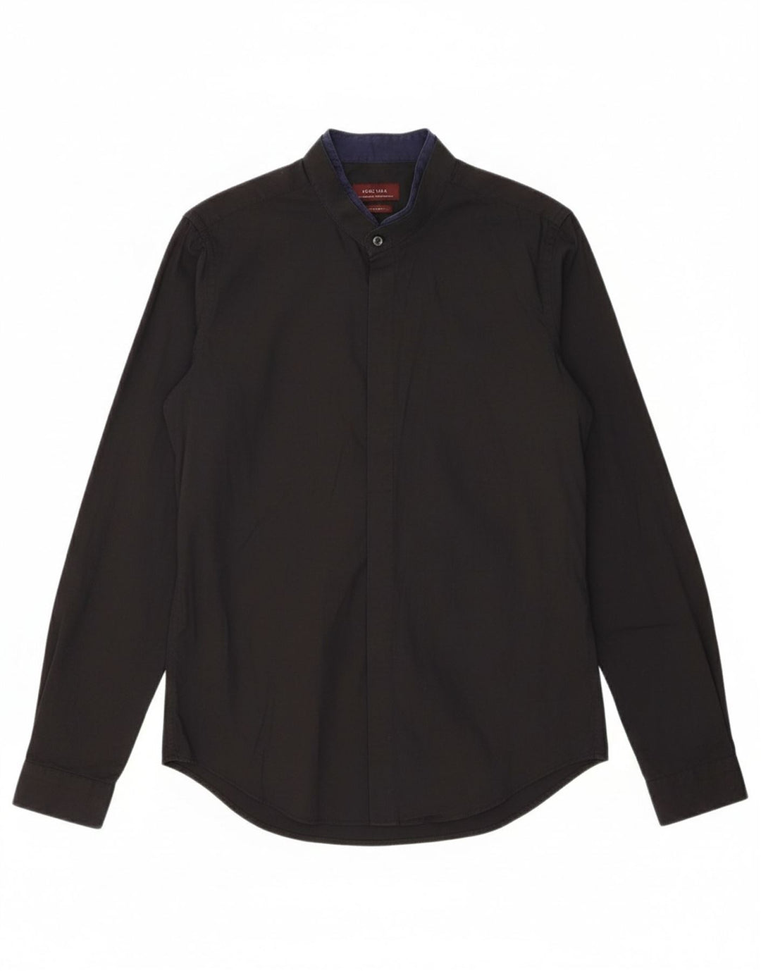 ZARA Mens Slim Fit Shirt Medium Black Cotton