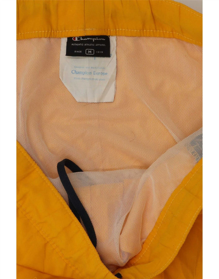 Champion Short de Bain Graphique Homme Jaune Moyen Polyester Colorblock