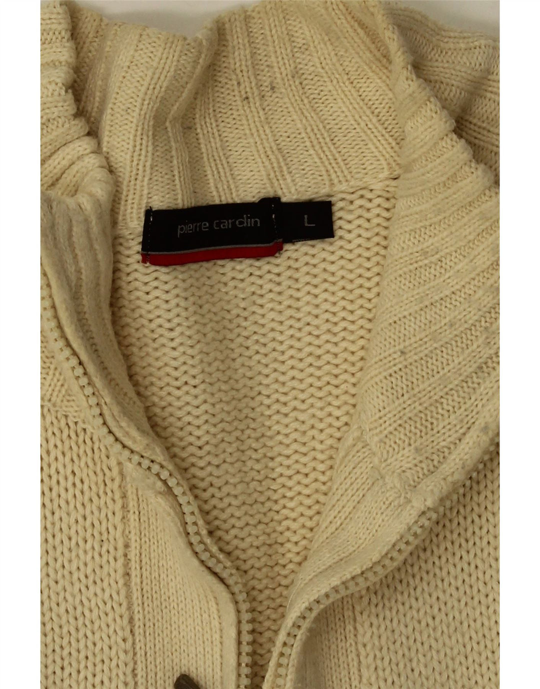 Pierre Cardin Cardigan Homme Pull Large Beige Acrylique