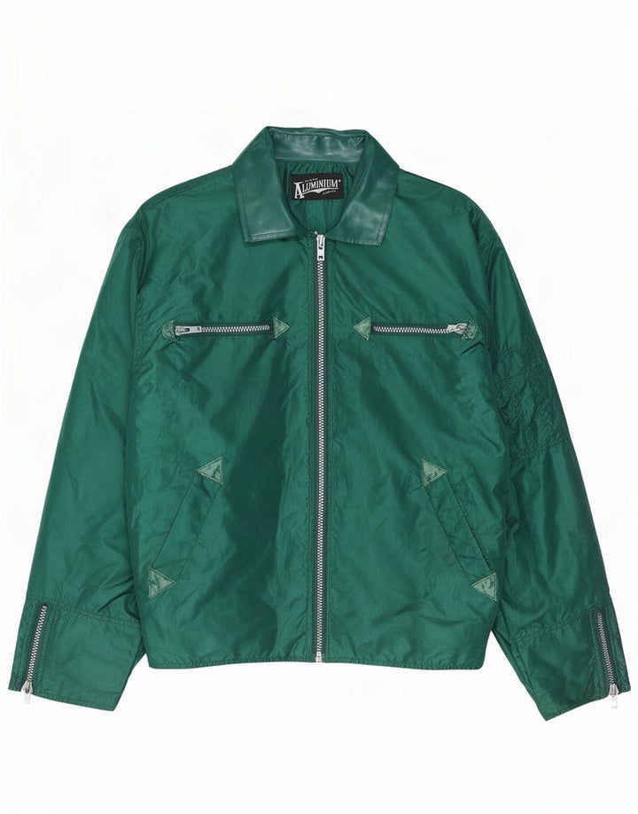 vintage Mens Bomber Jacket UK 40 Grand Nylon Vert