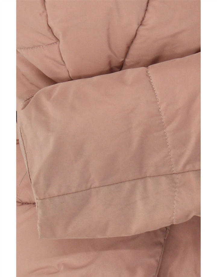 KHUJO Manteau rembourré à capuche surdimensionné pour femme UK 6 XS Rose Polyester