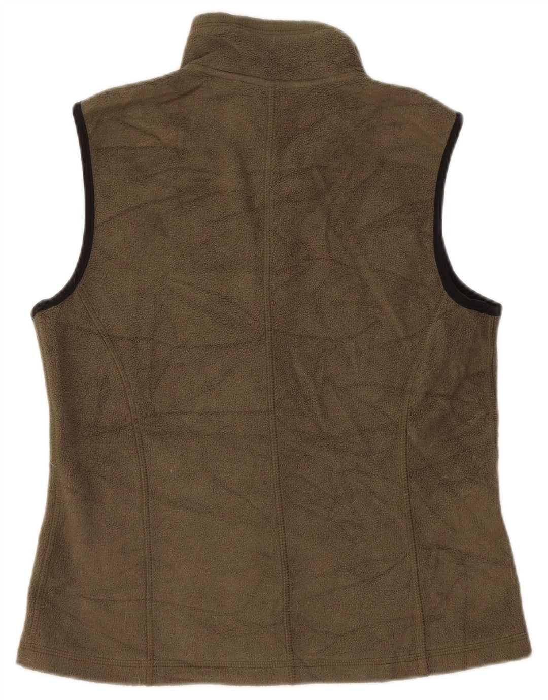 Eddie Bauer Gilet polaire pour femme UK 10 Small Kaki Polyester