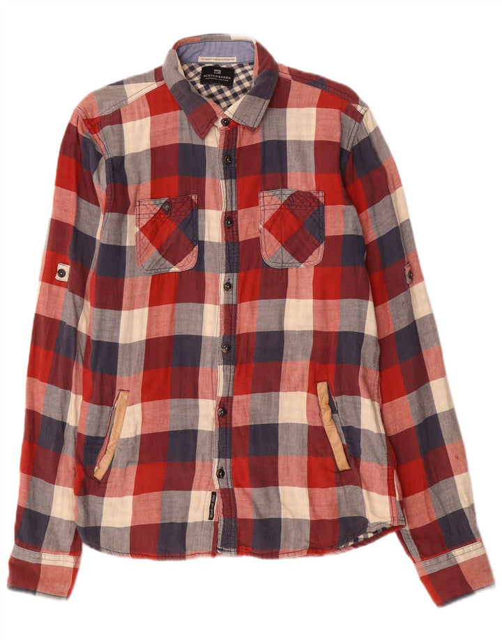 SCOTCH & SODA Chemise Flanelle Homme Rouge Moyen Carreaux Coton