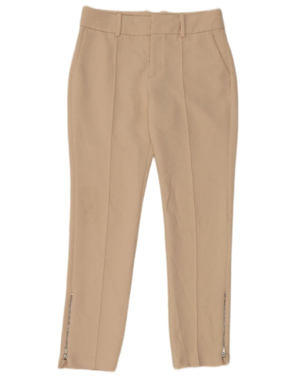 Zara Femme Pantalon Chino Slim Fit XS Beige Polyester