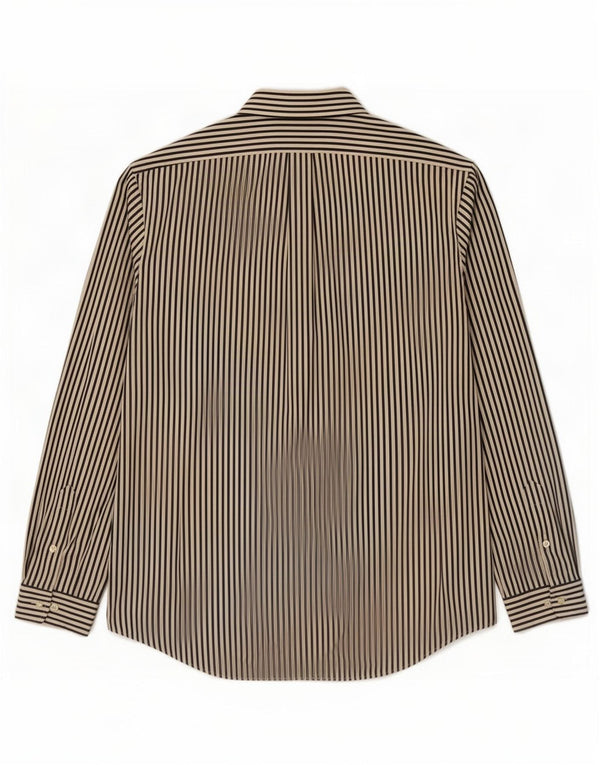 Polo Ralph Lauren Chemise ajustée sur mesure pour homme Taille 17 1/2 44 XL Blanc à fines rayures
