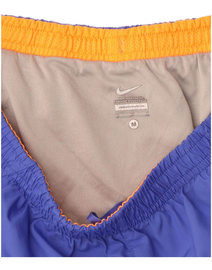 Short de sport Nike pour femme UK 14 Polyester color block bleu moyen
