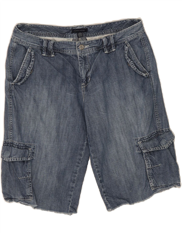 TOMMY HILFIGER Womens Cargo Denim Shorts US 6 Medium W30  Blue Vintage Tommy Hilfiger and Second-Hand Tommy Hilfiger from Messina Hembry 