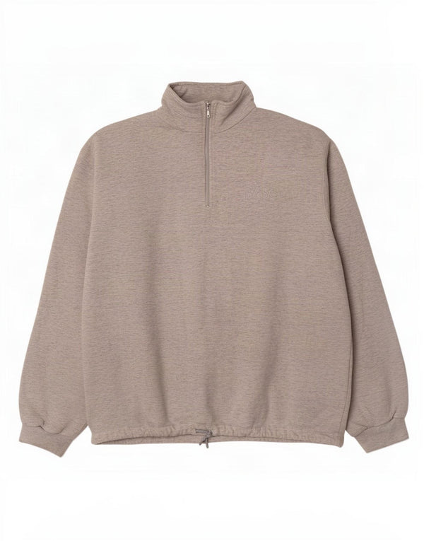 Asics Sweat-shirt à col zippé pour femme UK 20 2XL Gris moucheté