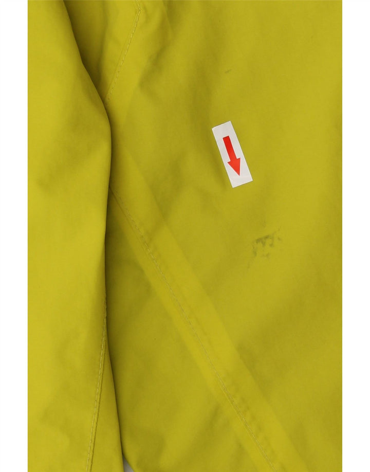 Jack Wolfskin Veste de pluie à capuche pour homme UK 38 Jaune moyen
