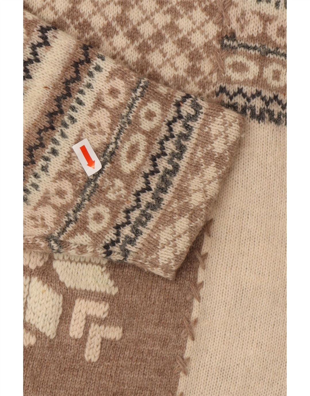 SURPRISE Pull ample à col châle pour femme IT 40/42 Beige moyen