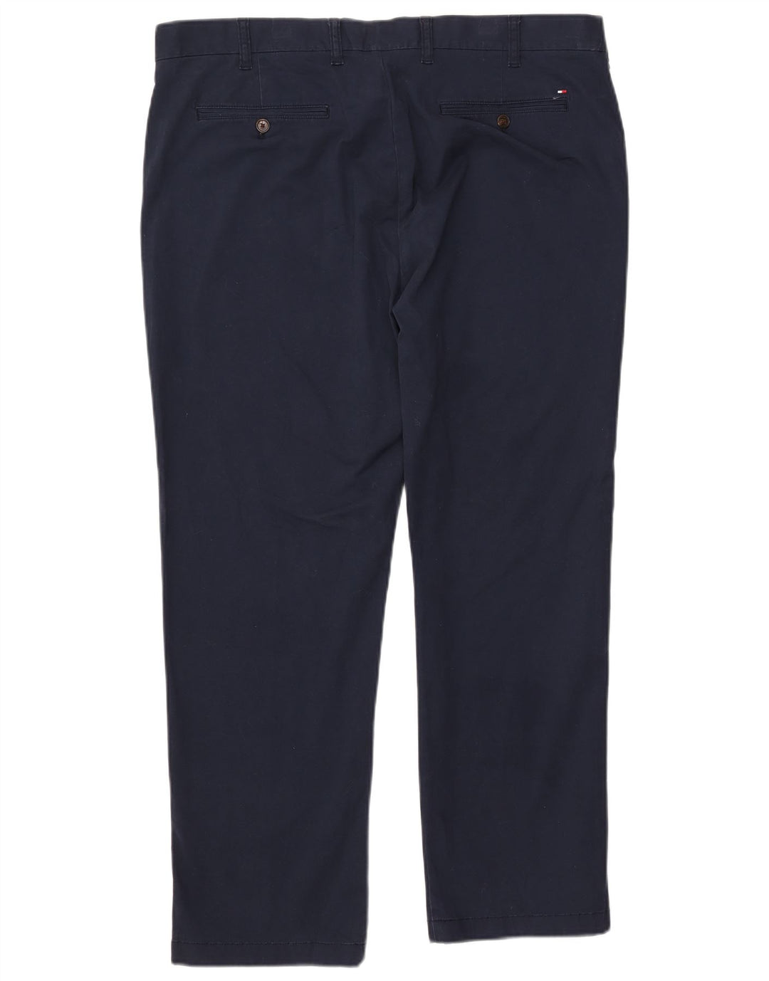 TOMMY HILFIGER Pantalon Chino Coupe Personnalisée Homme W38 L30 Bleu Marine Coton