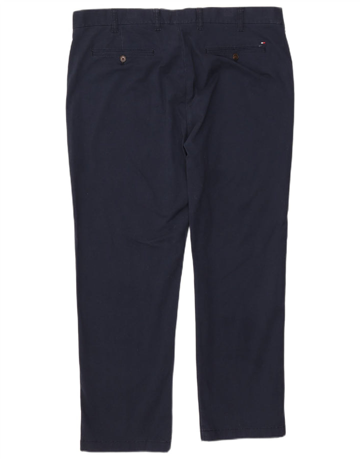 TOMMY HILFIGER Pantalon Chino Coupe Personnalisée Homme W38 L30 Bleu Marine Coton