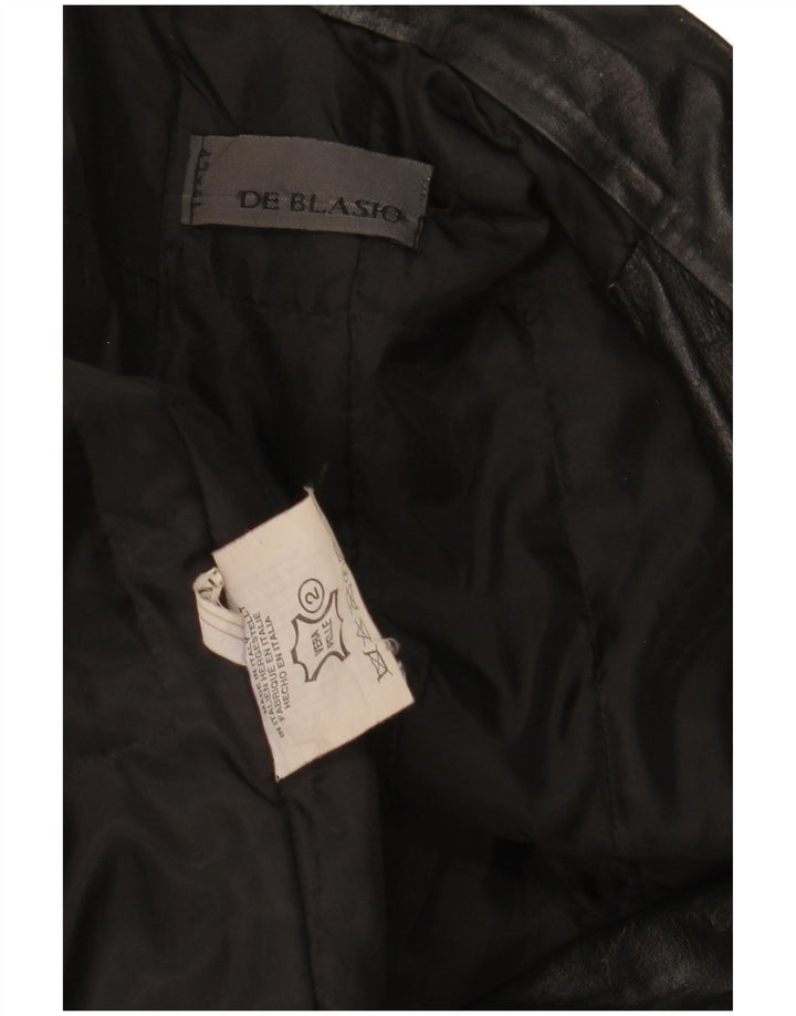 veste en cuir bomber homme vintage IT 52 XL cuir noir