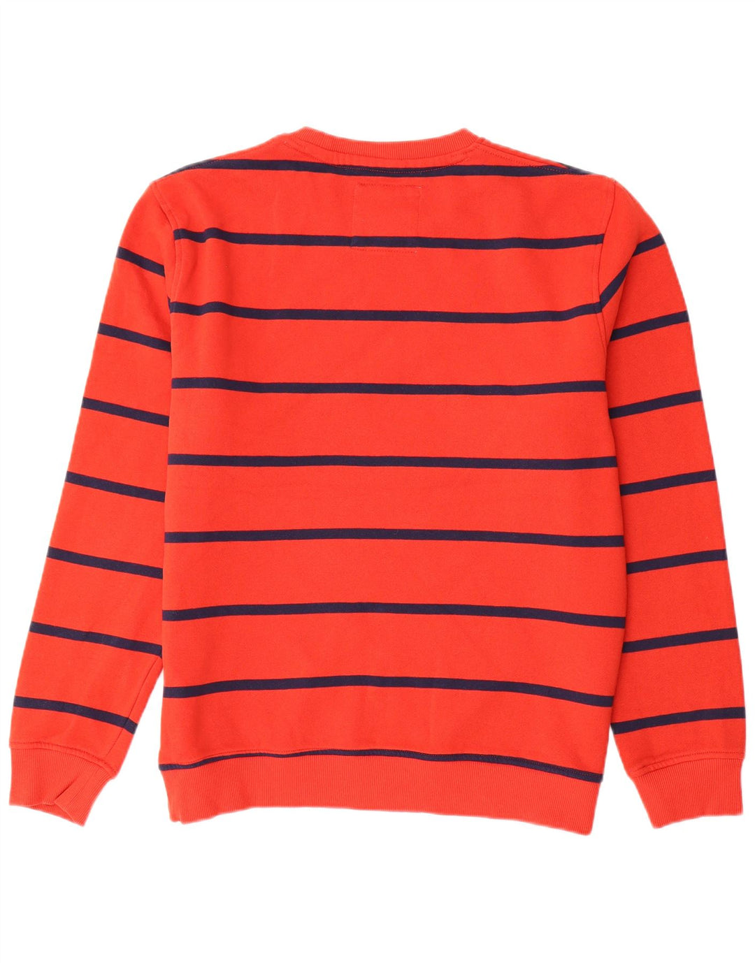 Crew Clothing Sweat-shirt pour homme en coton rayé rouge