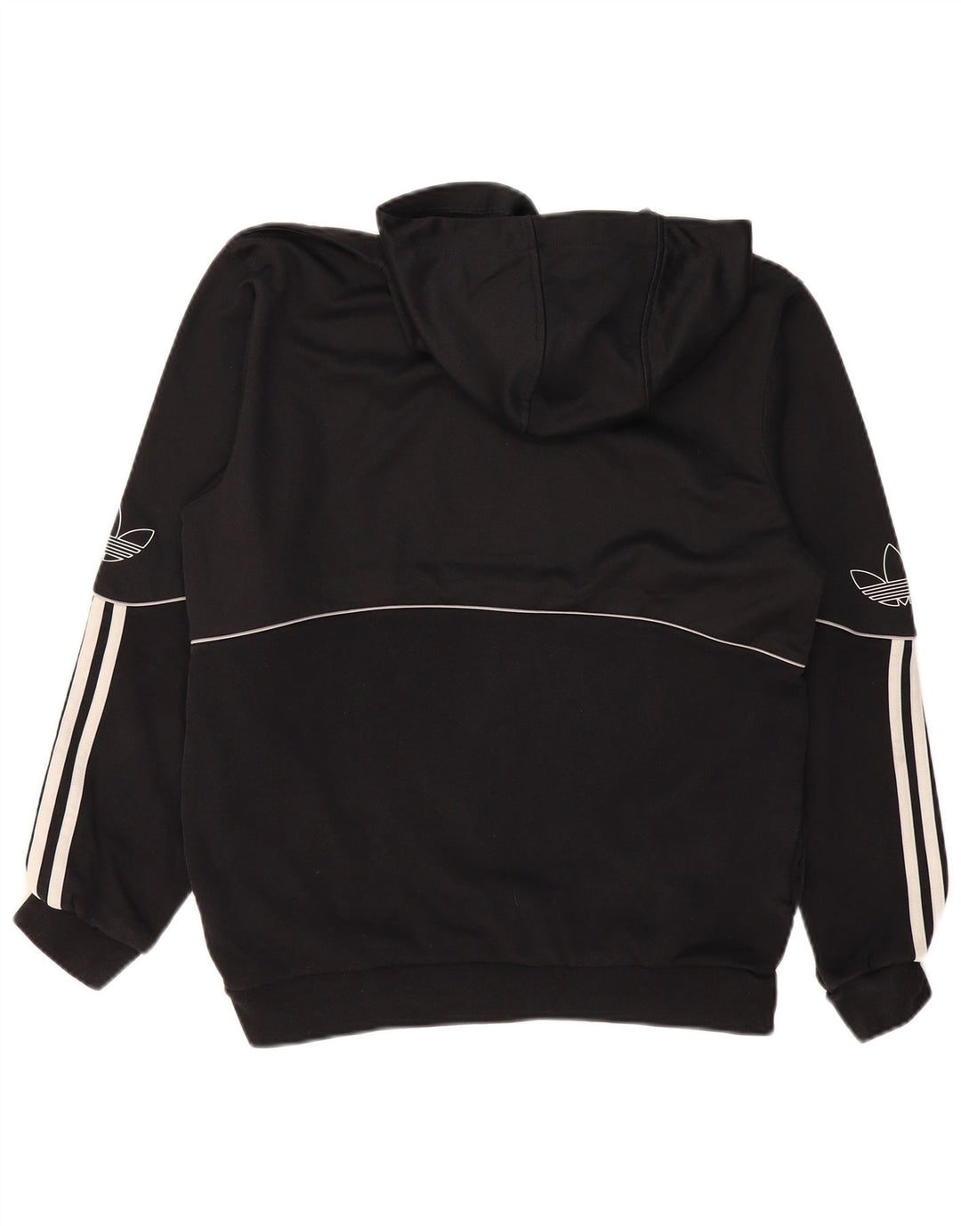 ADIDAS Pull à capuche graphique pour homme en coton noir moyen