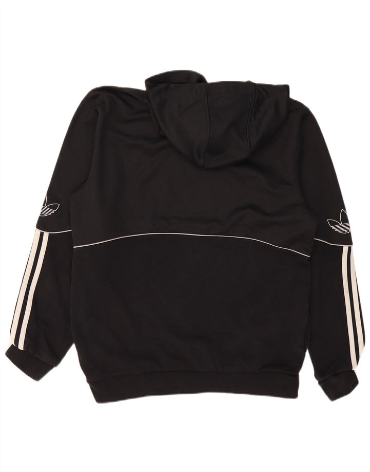 ADIDAS Pull à capuche graphique pour homme en coton noir moyen