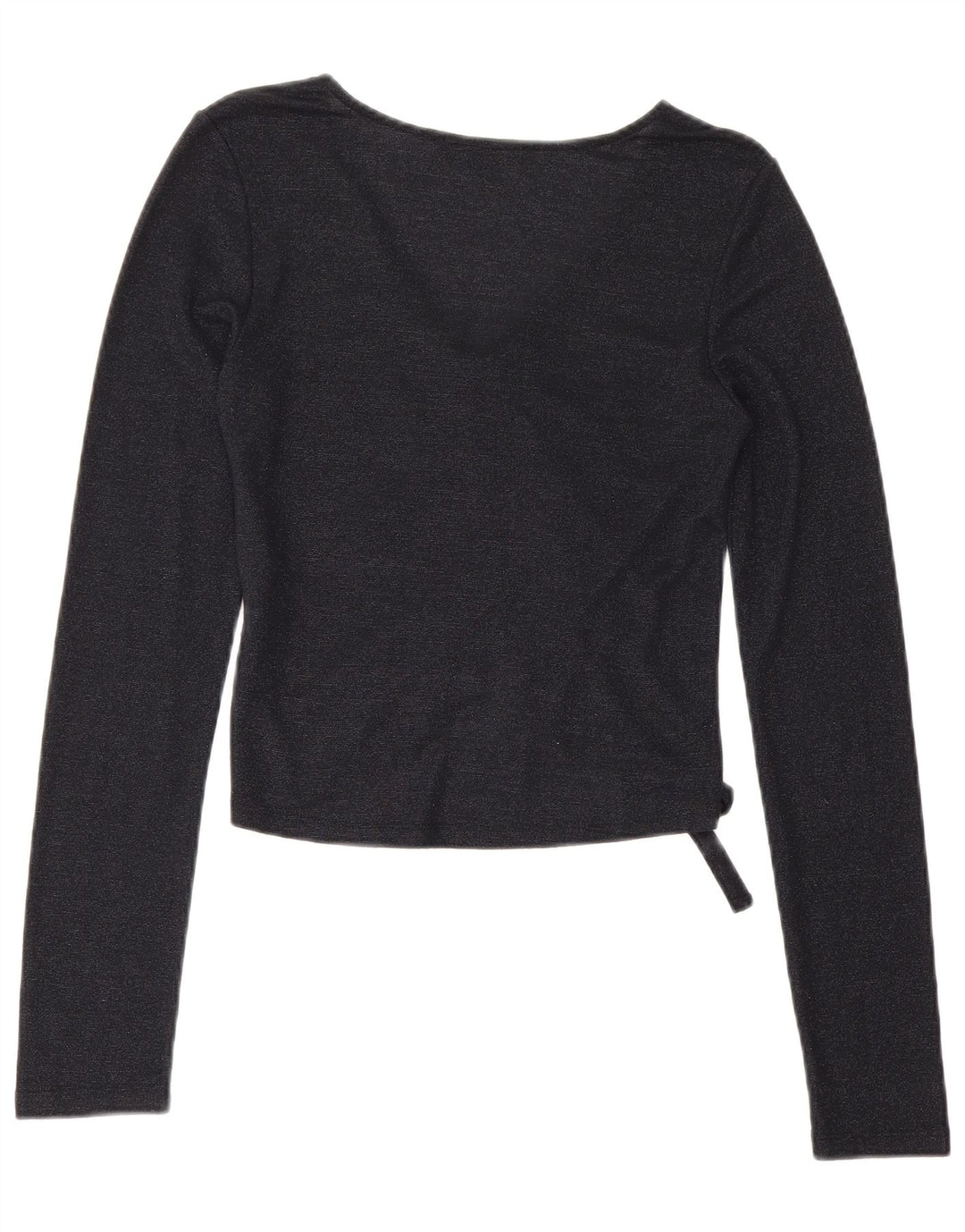 All Saints Haut court à manches longues pour femme UK 42 Bleu marine moyen Viscose
