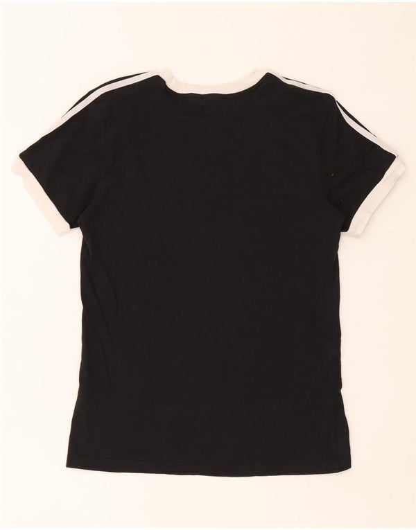 Adidas T-Shirt Femme Top UK 4 XS Noir Coton