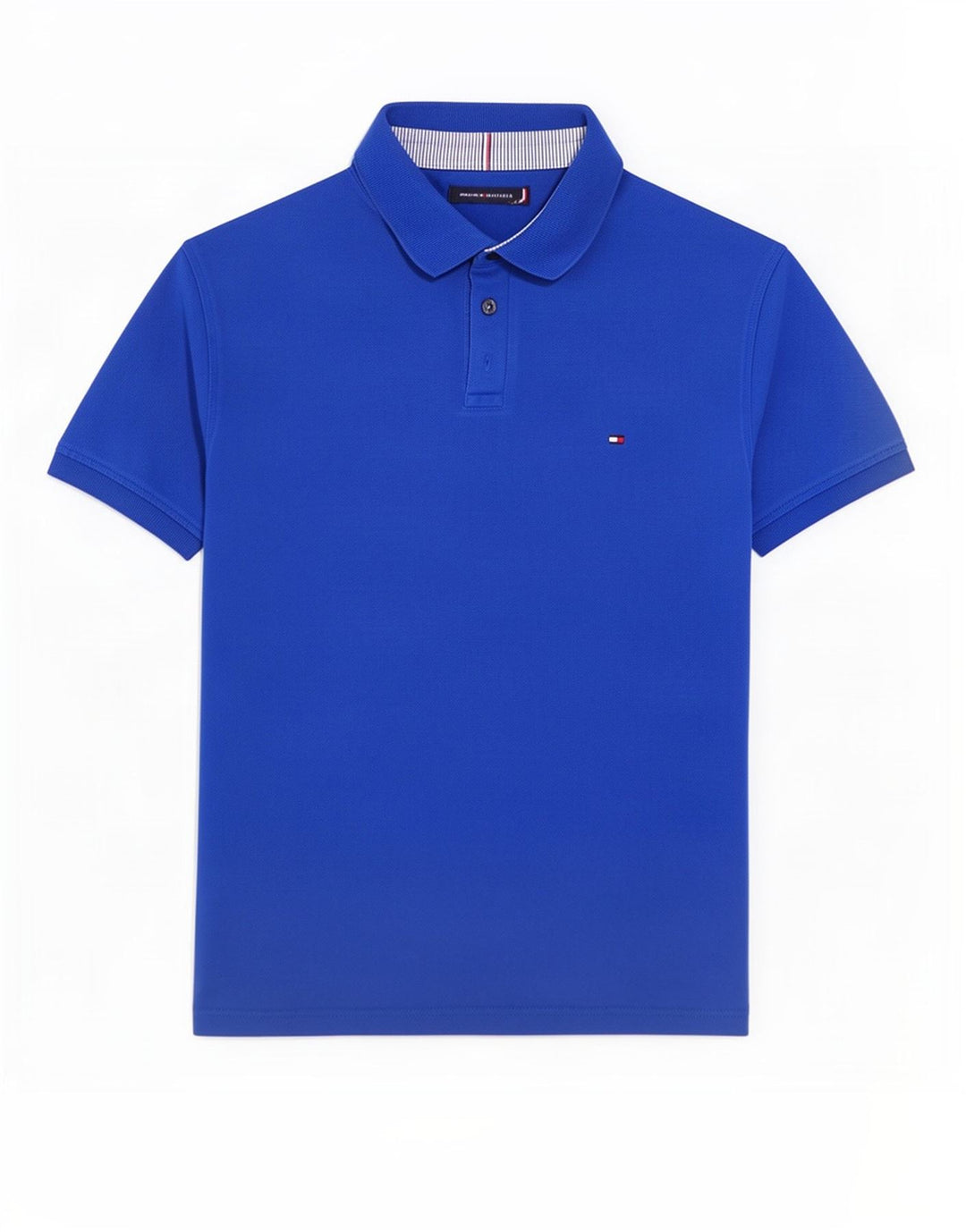 Tommy Hilfiger Polo coupe classique pour homme en coton bleu moyen