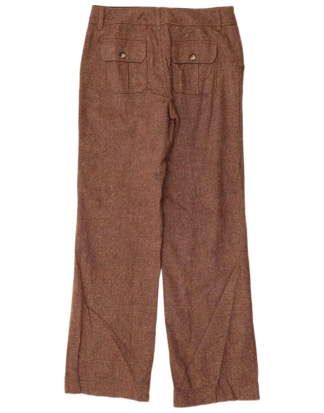 EDDIE BAUER Pantalon Chino Haut Femme US 8 Moyen W32 L35 Marron Moucheté