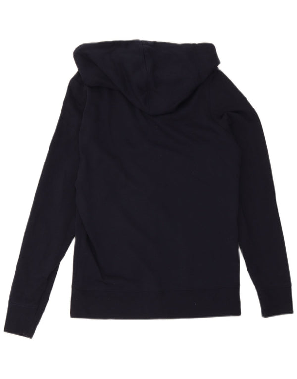 Marks & Spencer Pull à capuche zippé pour femme UK 10 Petit coton bleu marine