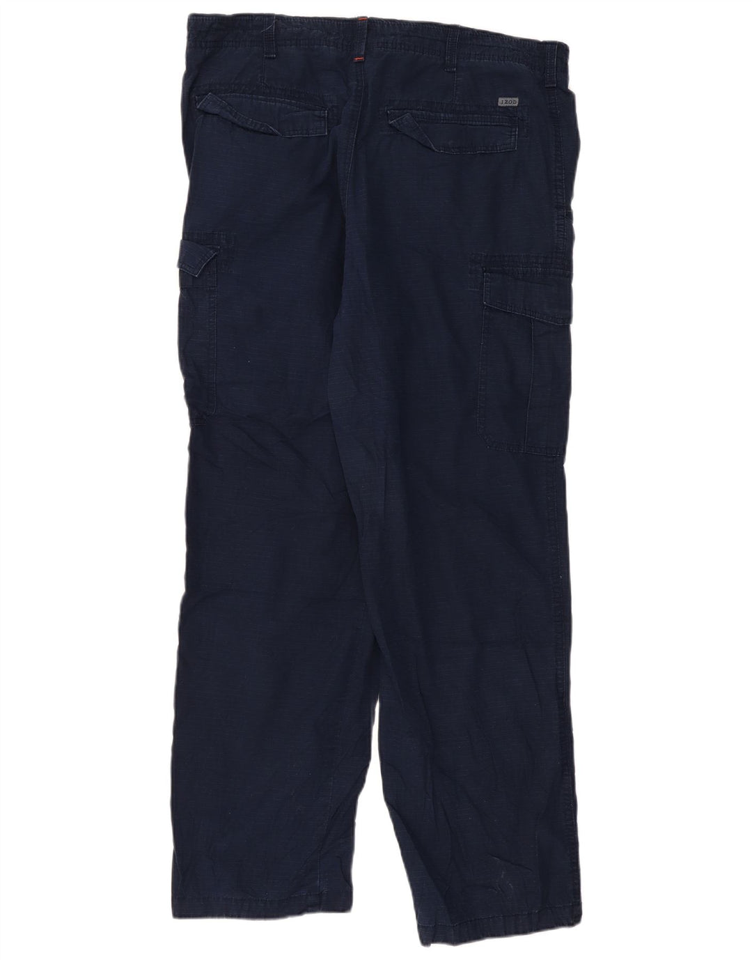 Izod Pantalon Cargo Droit Homme W36 L32 Bleu Marine Coton