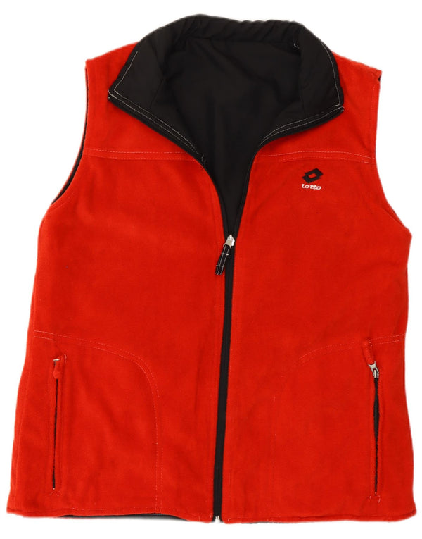 Lotto Gilet réversible en polaire pour homme Small Noir Colorblock Polyester
