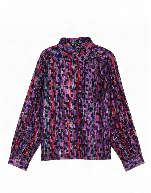 Elsie Whiteley Chemisier pour femme UK 16 Large Multicolore Géométrique