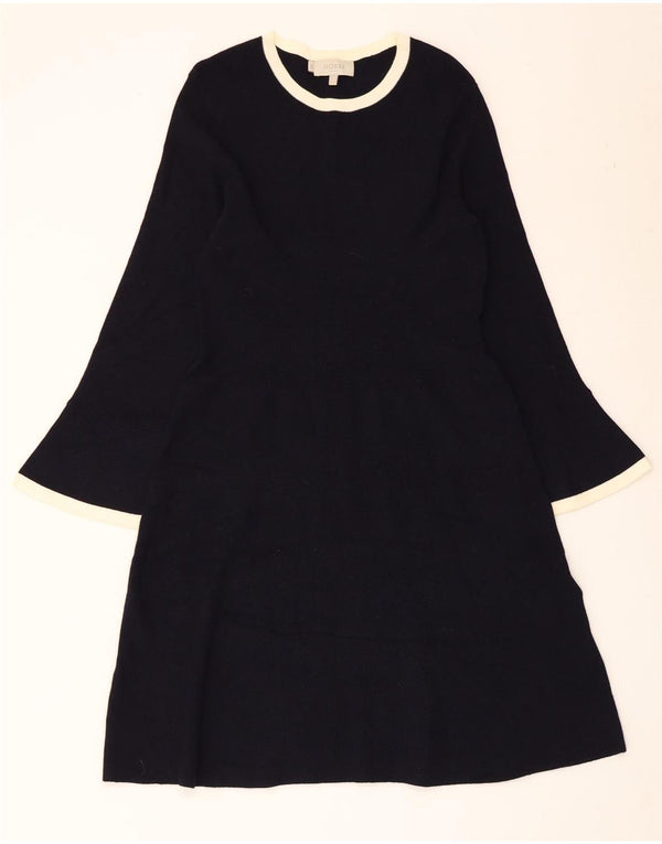 Hobbs Robe pull à manches longues pour femme UK 44 Large Bleu marine Viscose