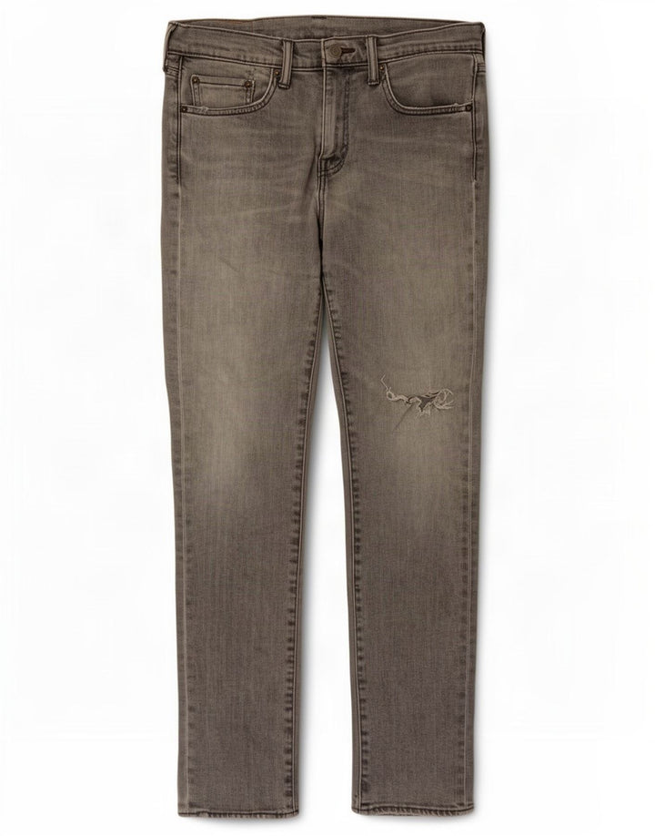 Levi's Jean Slim 511 Distressed W31 L32 Homme Gris Coton