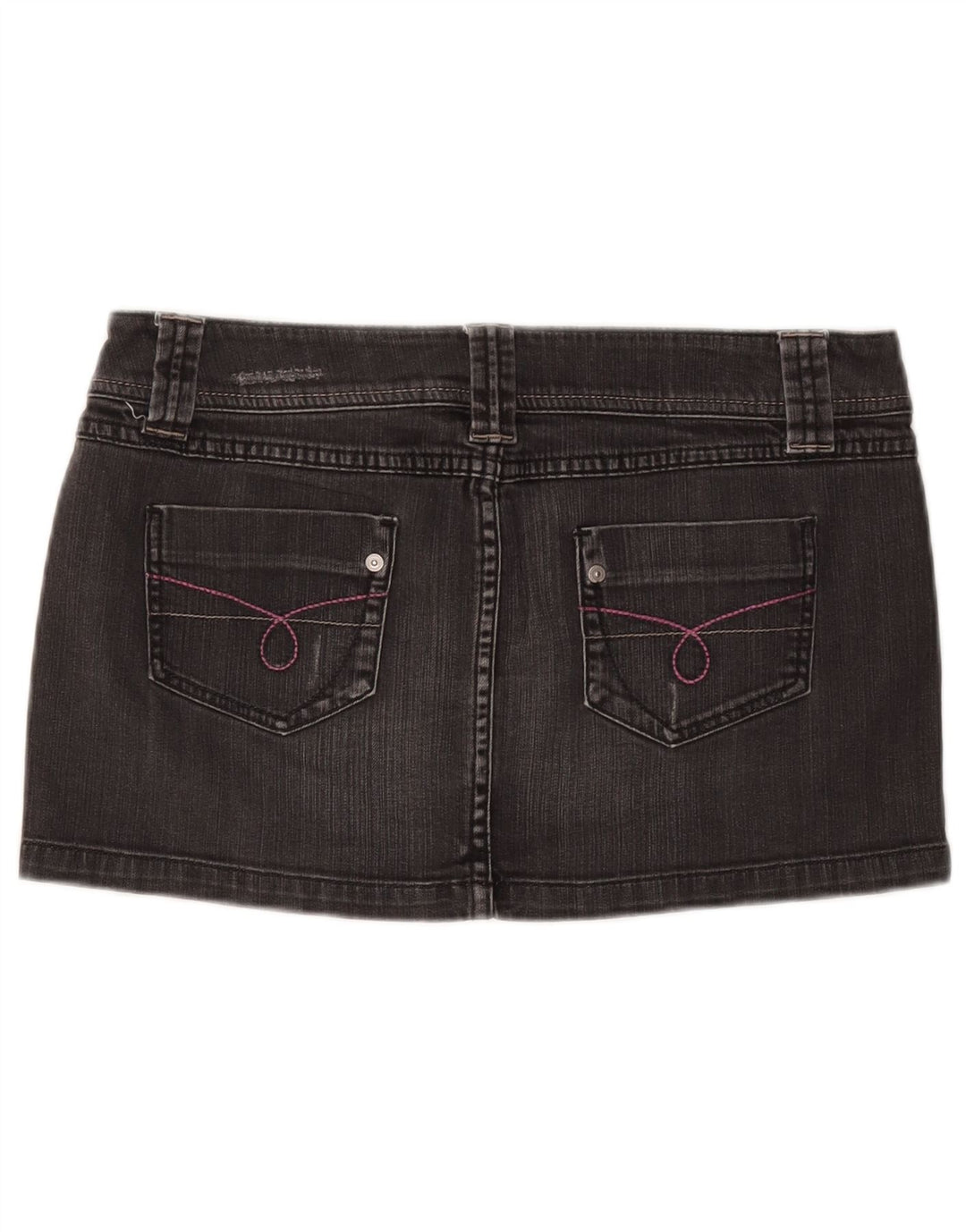 BENETTON Jupe en jean vieilli pour femme IT 44 Medium W30 Gris Coton