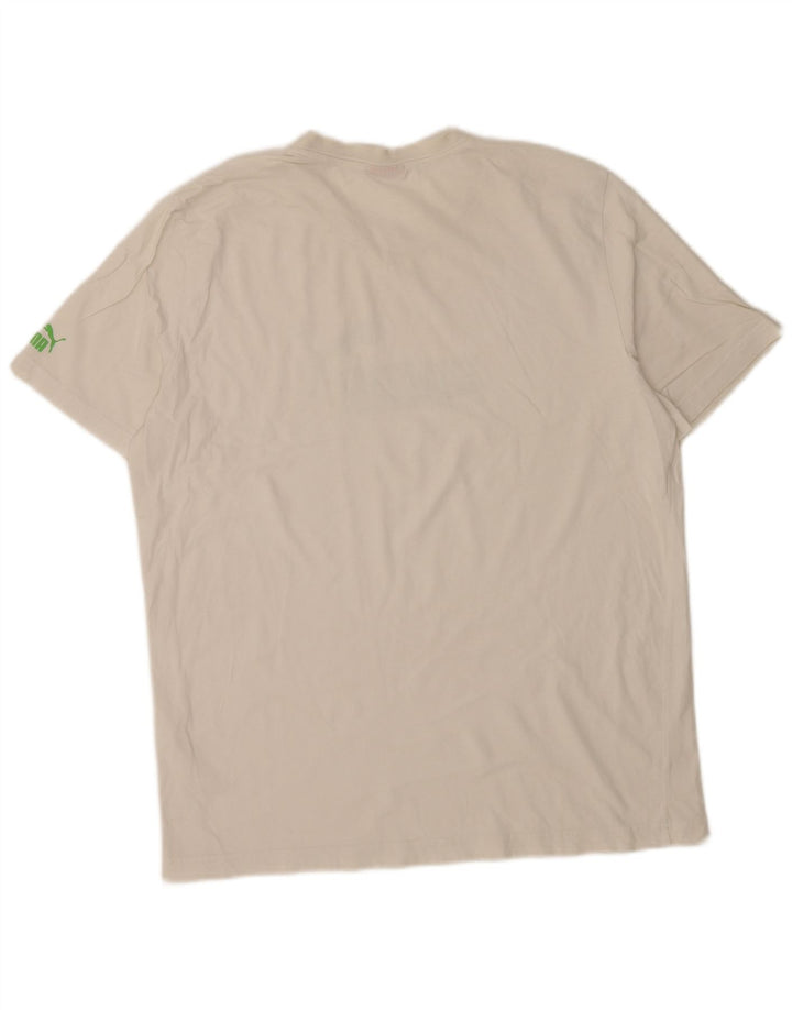 Puma T-Shirt Graphique Homme Blanc Taille L