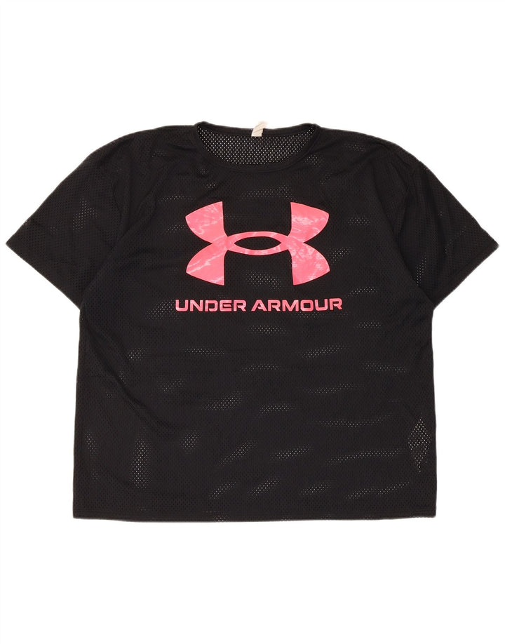 Under Armour T-Shirt Graphique Femme UK 16 Large Noir Polyester