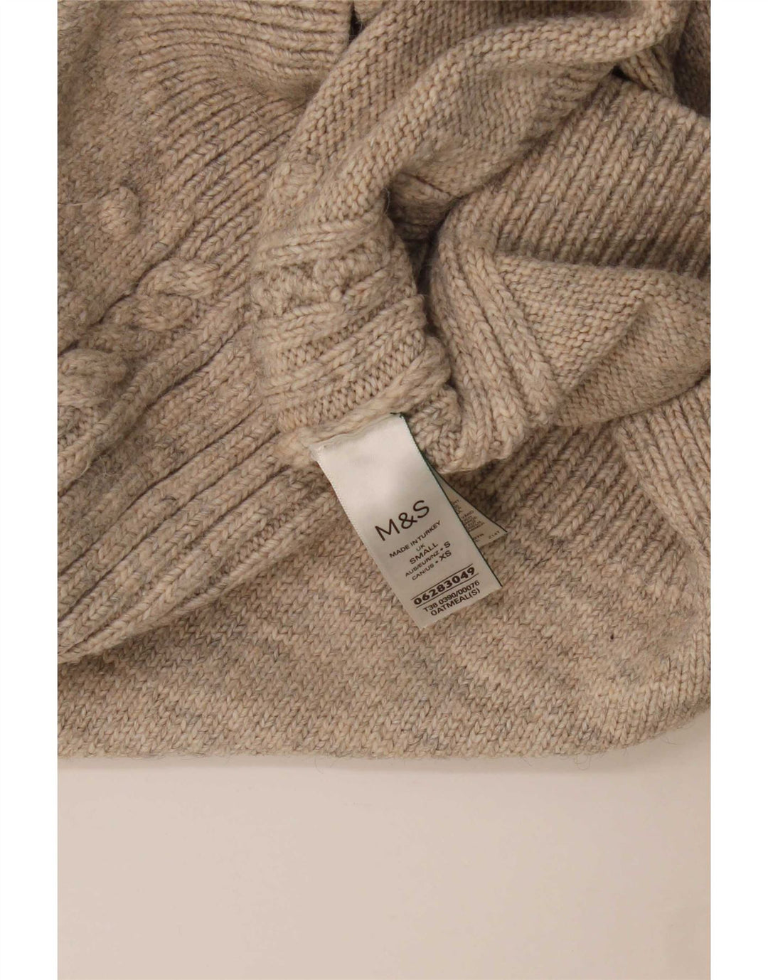 Marks & Spencer Pull col roulé pour femme UK 10 Small Beige