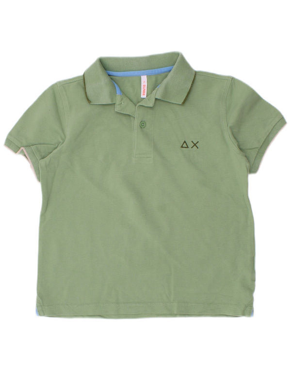 Polo Sun68 garçon 5-6 ans coton vert
