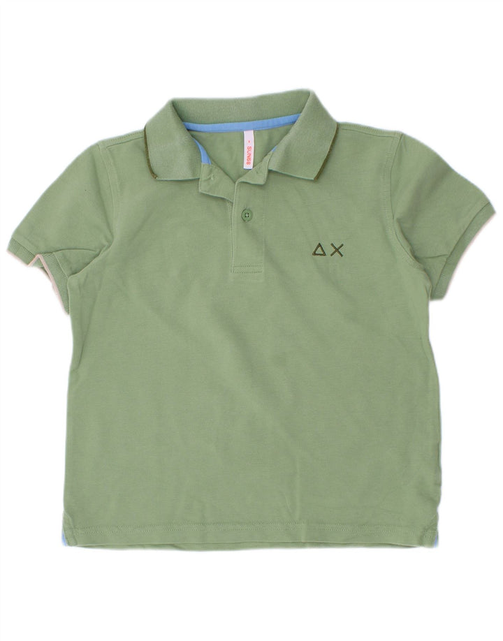 Polo Sun68 garçon 5-6 ans coton vert