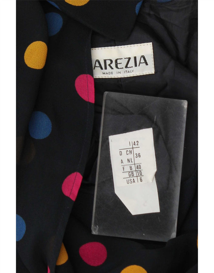 Arezia Robe fourreau à nouer sur le devant pour femme UK 10 Petit Bleu marine à pois