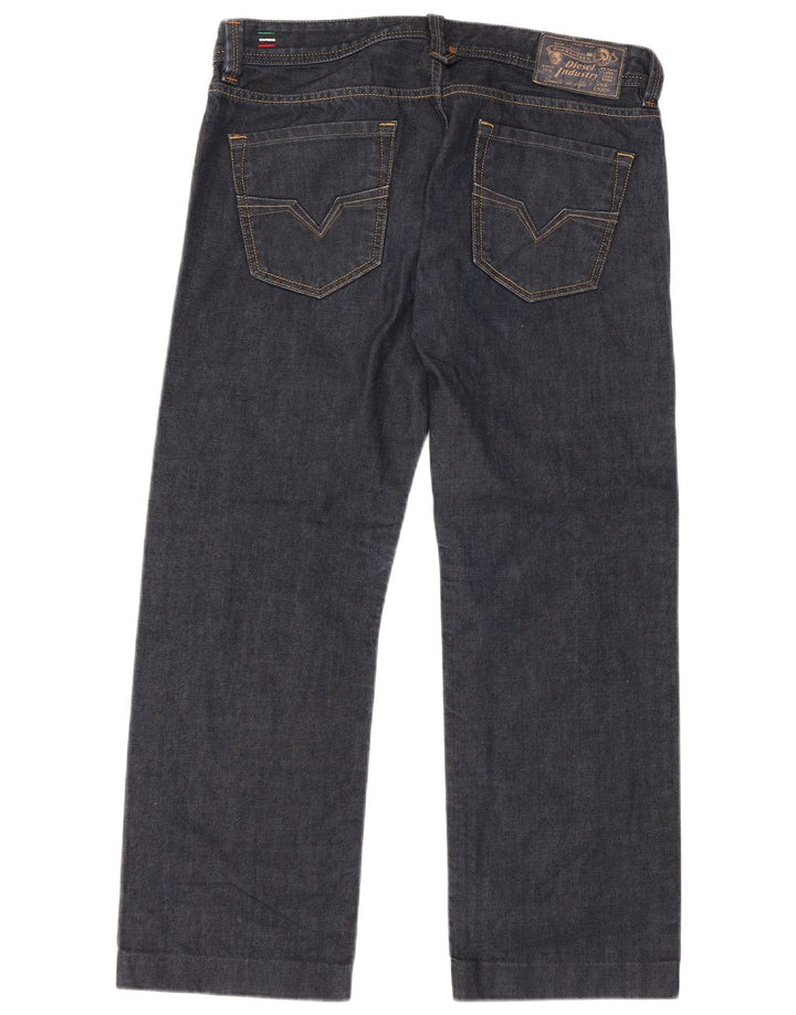 Diesel Jean Droit Homme W32 L27 Bleu Marine Coton