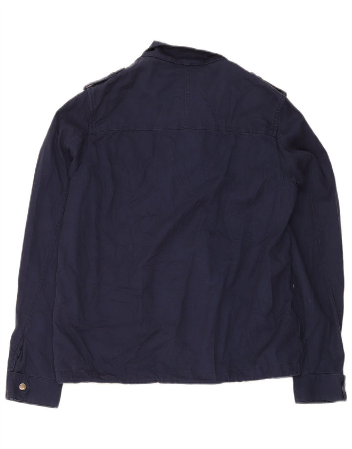 Fat Face Veste utilitaire militaire pour femme UK 10 Small Bleu marine Lyocell