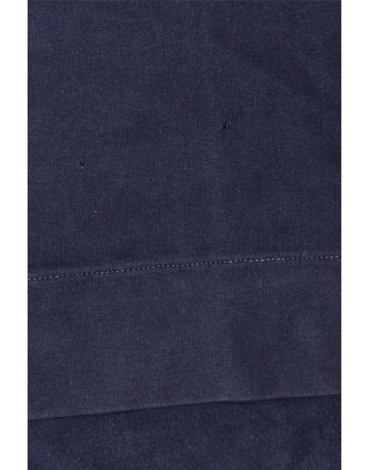Sisley Pull-over surdimensionné graphique pour femme UK 14 Bleu marine moyen