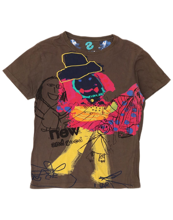Desigual T-Shirt Graphique Homme Kaki Moyen