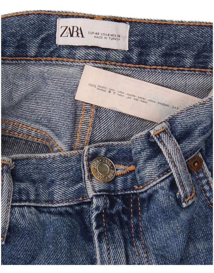 Zara Short en jean pour femme EU 40 Medium W30 Bleu Coton