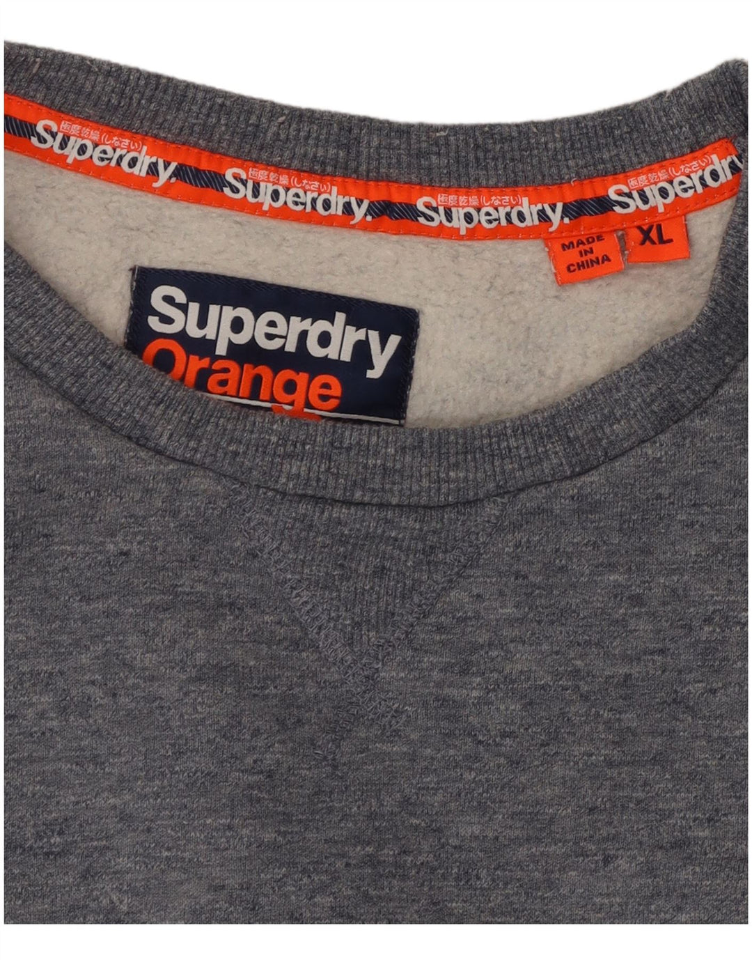 SUPERDRY Sweat Femme Pull UK 18 XL Gris Coton