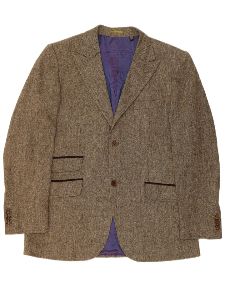 Ted Baker Veste blazer à 2 boutons pour homme Taille 5 XL Marron Polyester