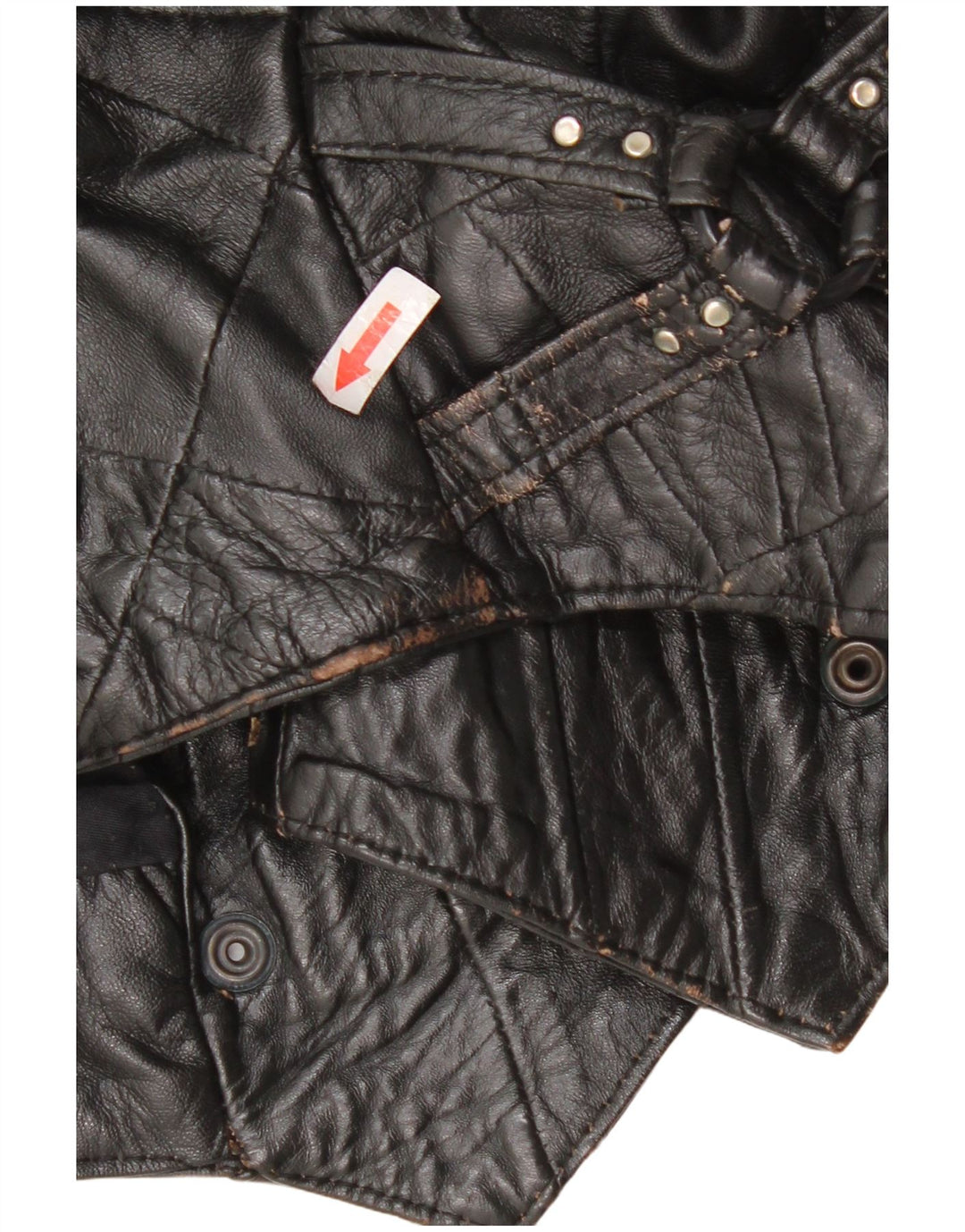 Veste en cuir Bomber femme vintage UK 12 Cuir noir moyen