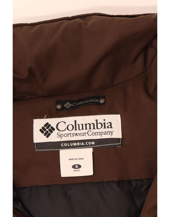 Columbia Veste rembourrée pour homme UK 36 Small Marron Nylon