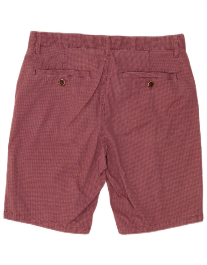Fat Face Short chino à motif abstrait pour homme W32 en coton bordeaux moyen